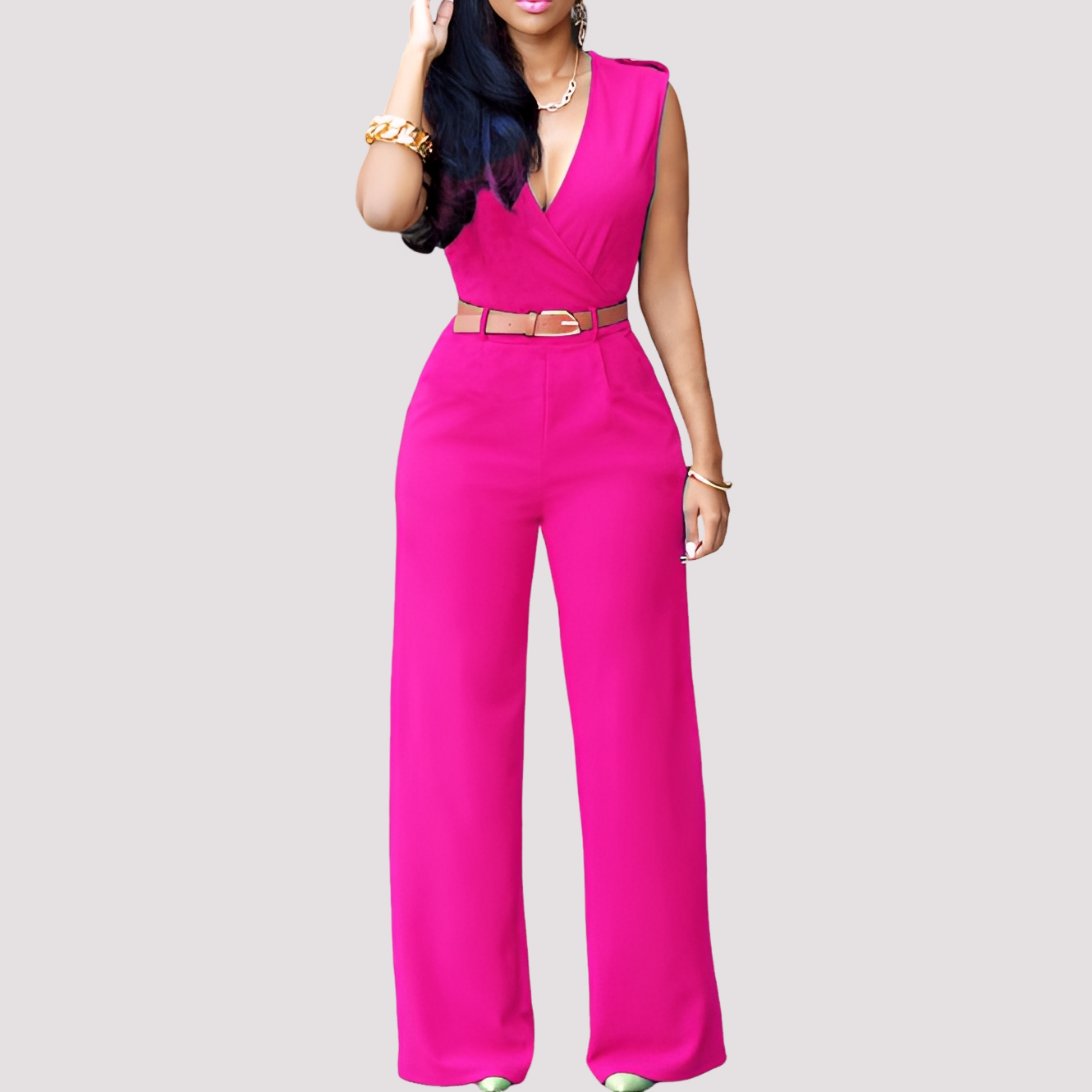 Esther - Eleganter Overall mit Gürtel für Frauen