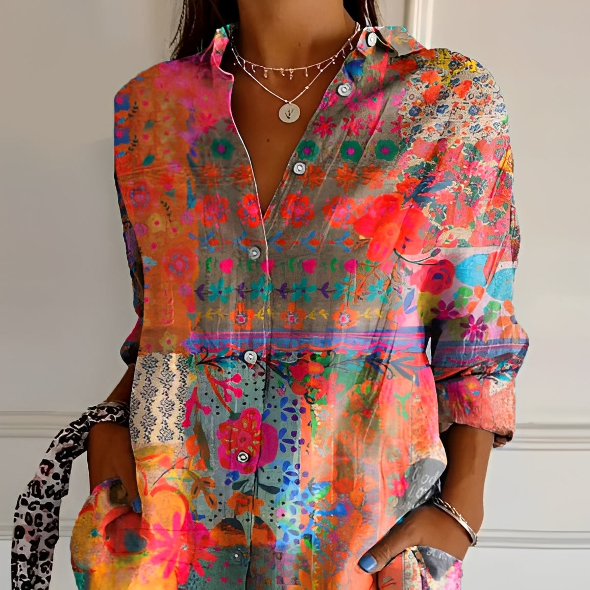 Anna - Modische Bluse mit Print