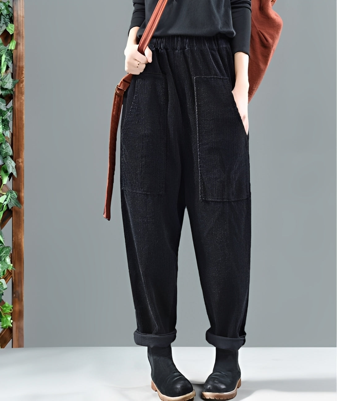Hanna - Elegante Haremhose aus Cord für Frauen