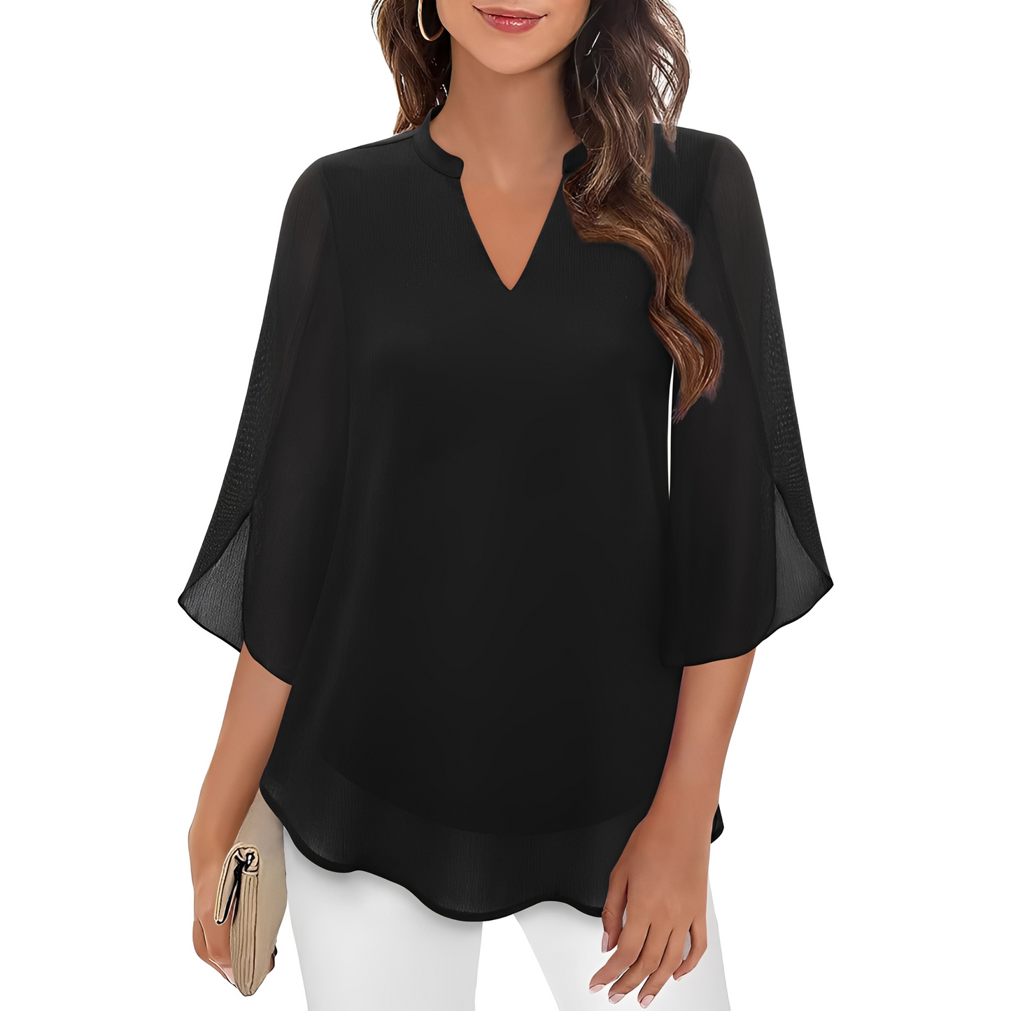Vanessa - Bluse mit V-Ausschnitt für Damen