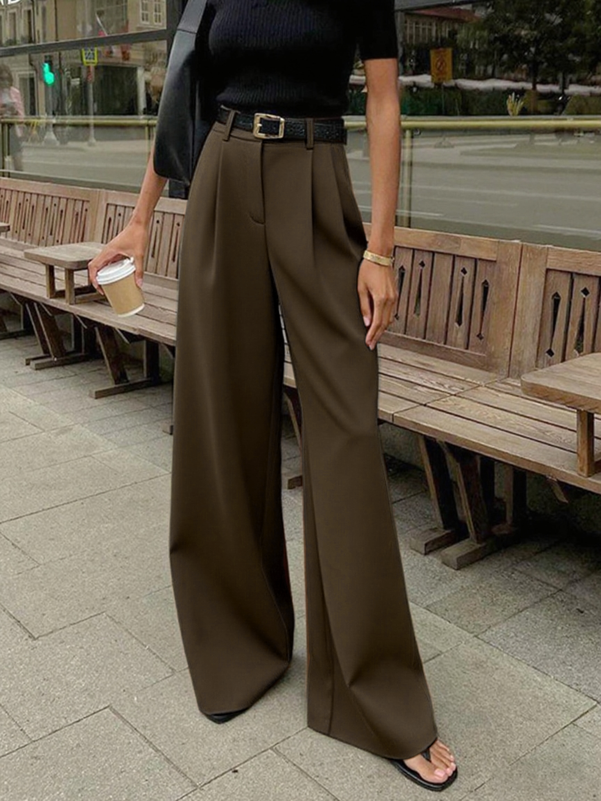 Marlene – Elegante Hose mit weitem Bein für Damen