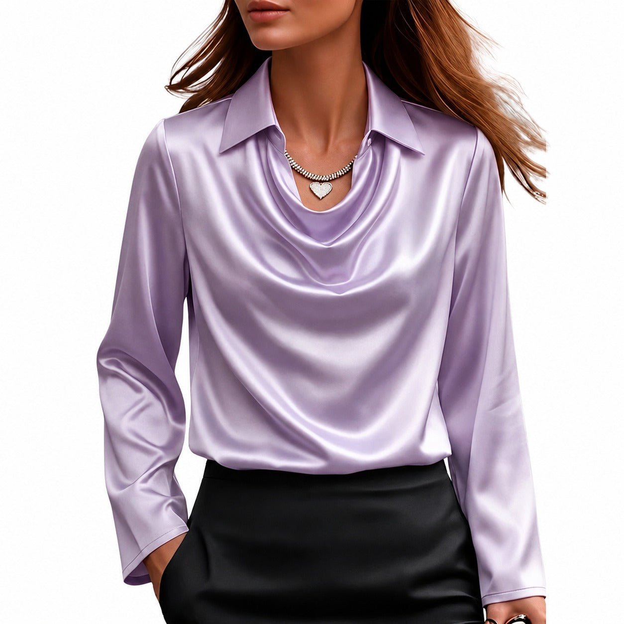 Dionne - Elegante Damenbluse mit langen Ärmeln