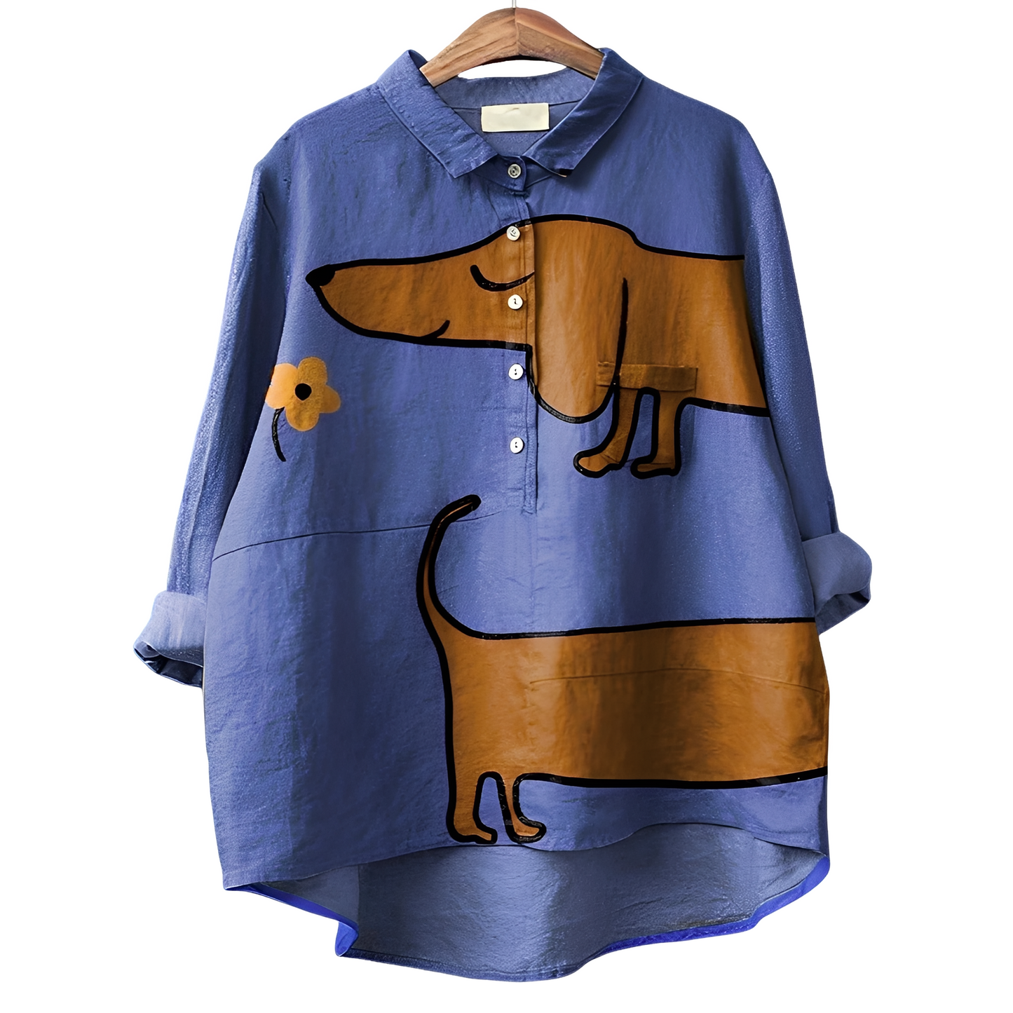 Eyden - Damenbluse mit langen Ärmeln und Design