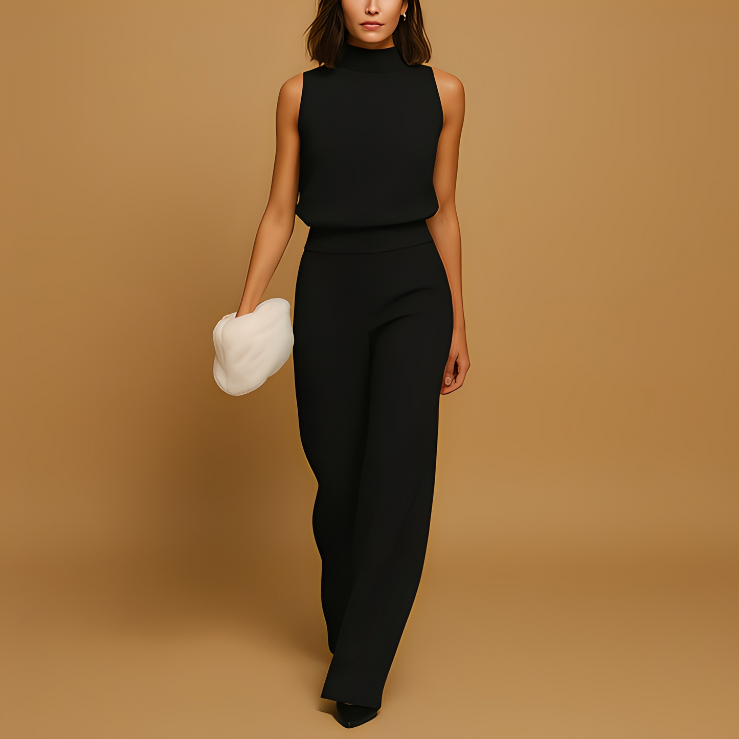 Almerra - Damen-Jumpsuit ohne Ärmel mit weitem Design