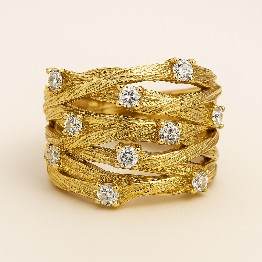 Marisse – Goldener Vintage-Ring mit feinem Glanz