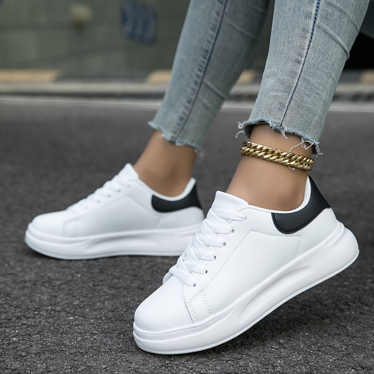 Layla - Weiße Damenschuhe für den Alltag