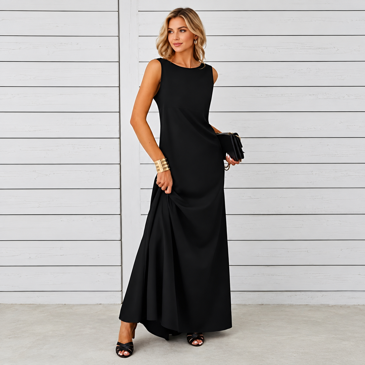 Saranna - Stilvolles Langkleid für Damen