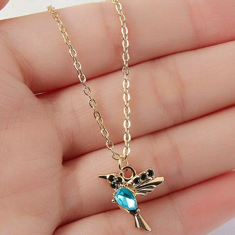Jada – Kolibri-Halskette mit Emaille und Zirkonia