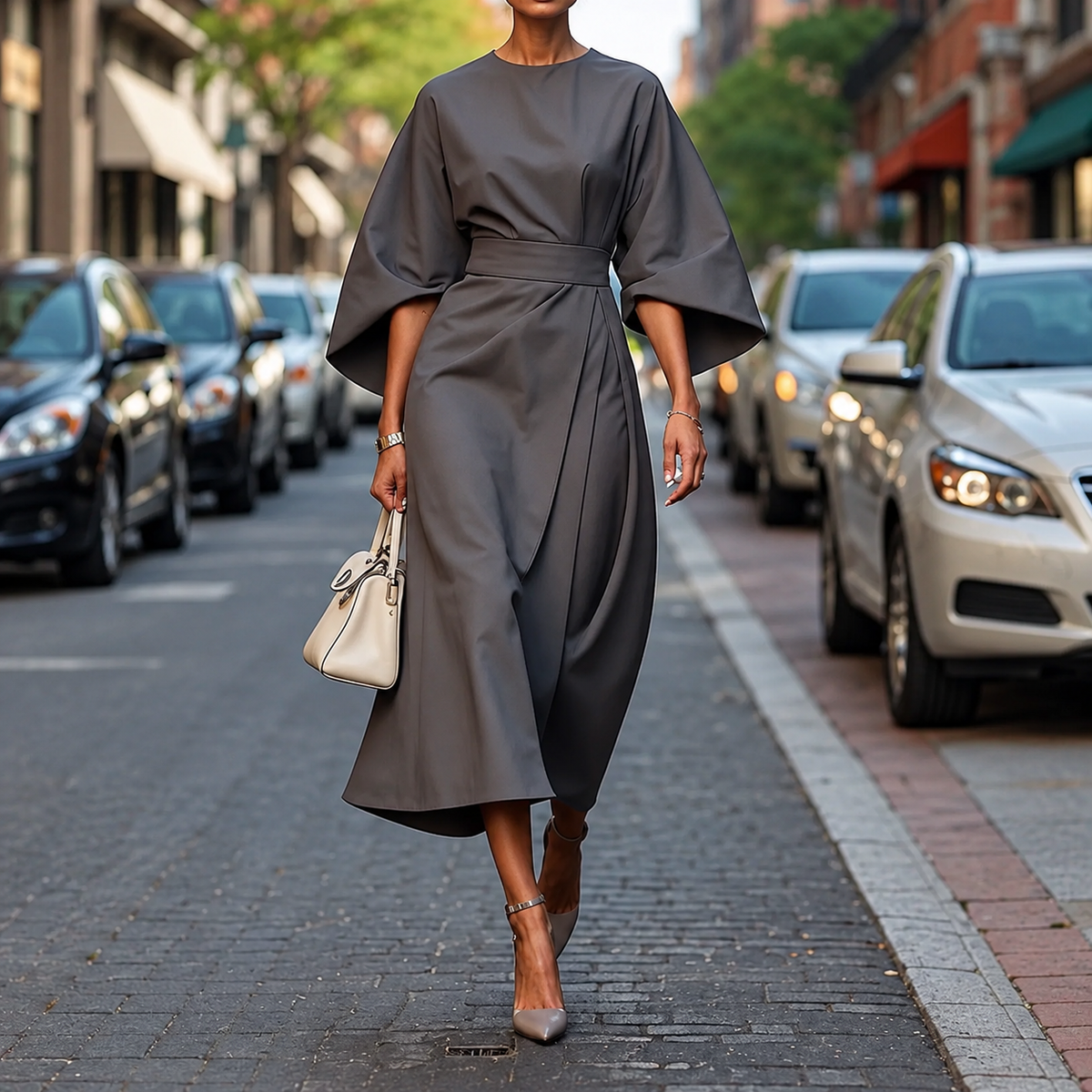 Clare - Maxi Kleid mit einstellbarem Kordelzug