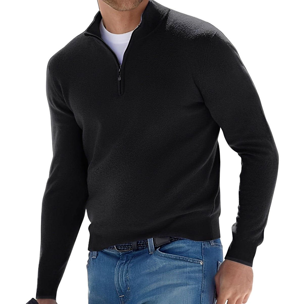 Nash - Freizeit-Pullover mit halbem Reißverschluss