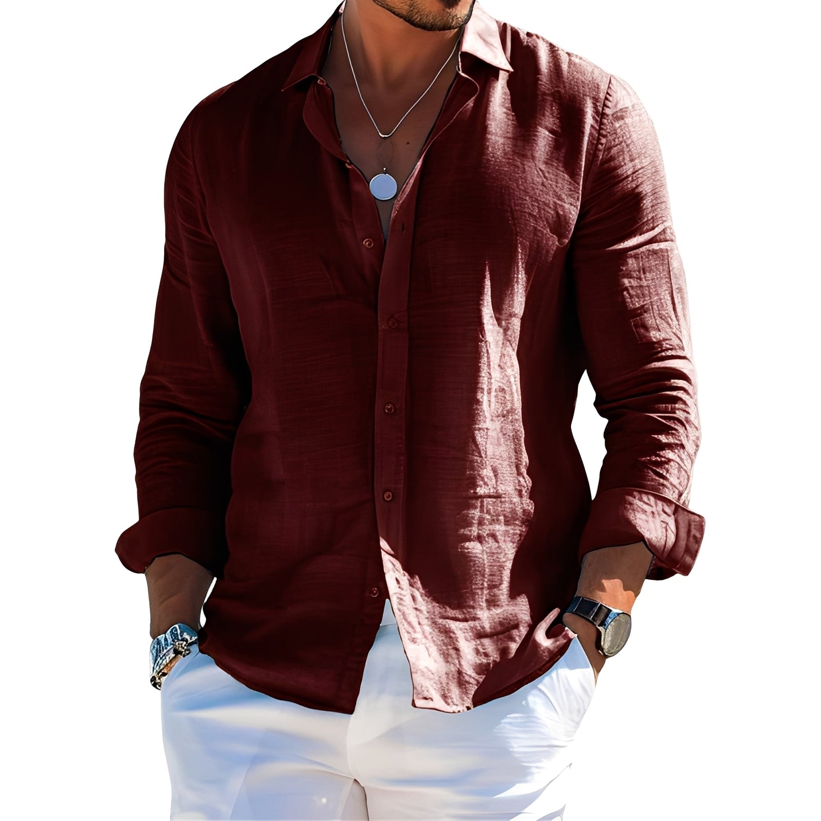 Félicien - Komfortables Langarm-Poloshirt