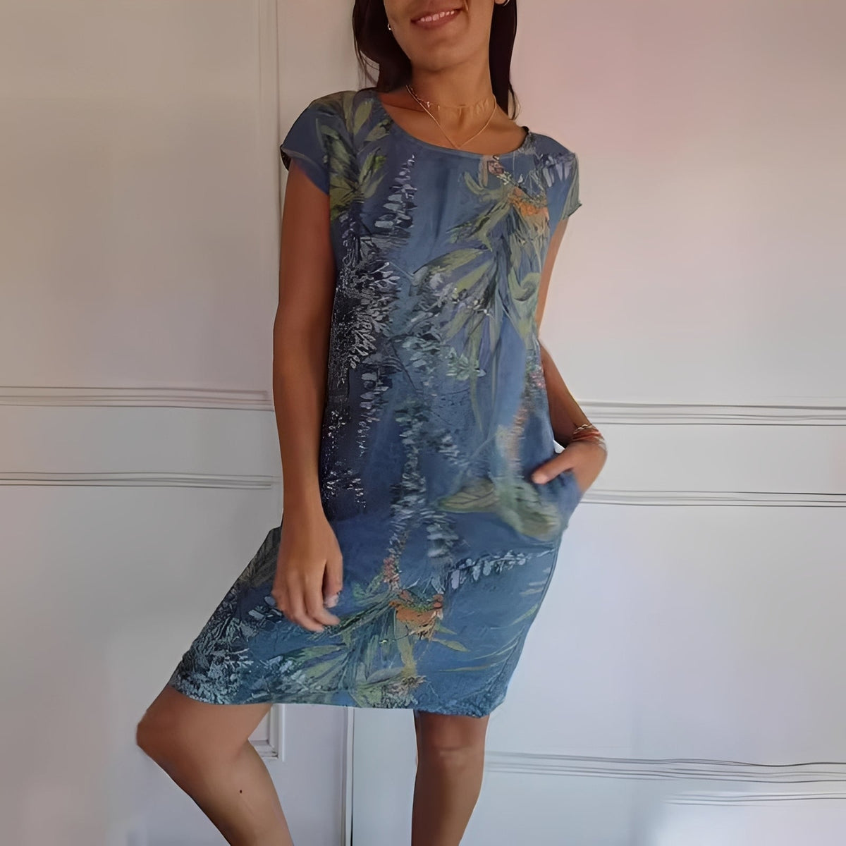 Katherine - Lockeres Kleid mit Druck für Frauen