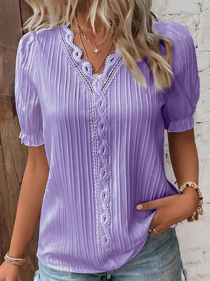 Kristina - Bluse elegant mit V-Ausschnitt für Frauen