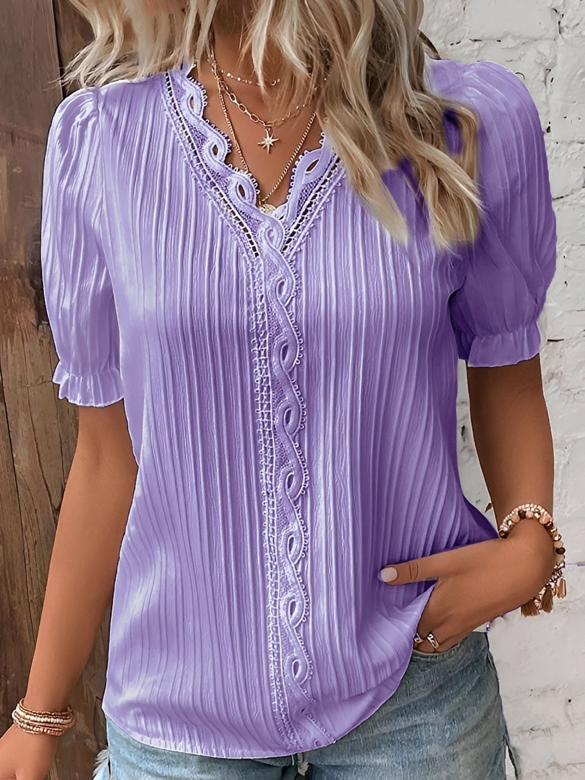 Kristina - Bluse elegant mit V-Ausschnitt für Frauen