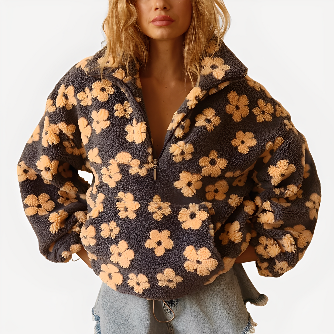 Elizabeth - Stilvoller Pullover mit Blumenmuster