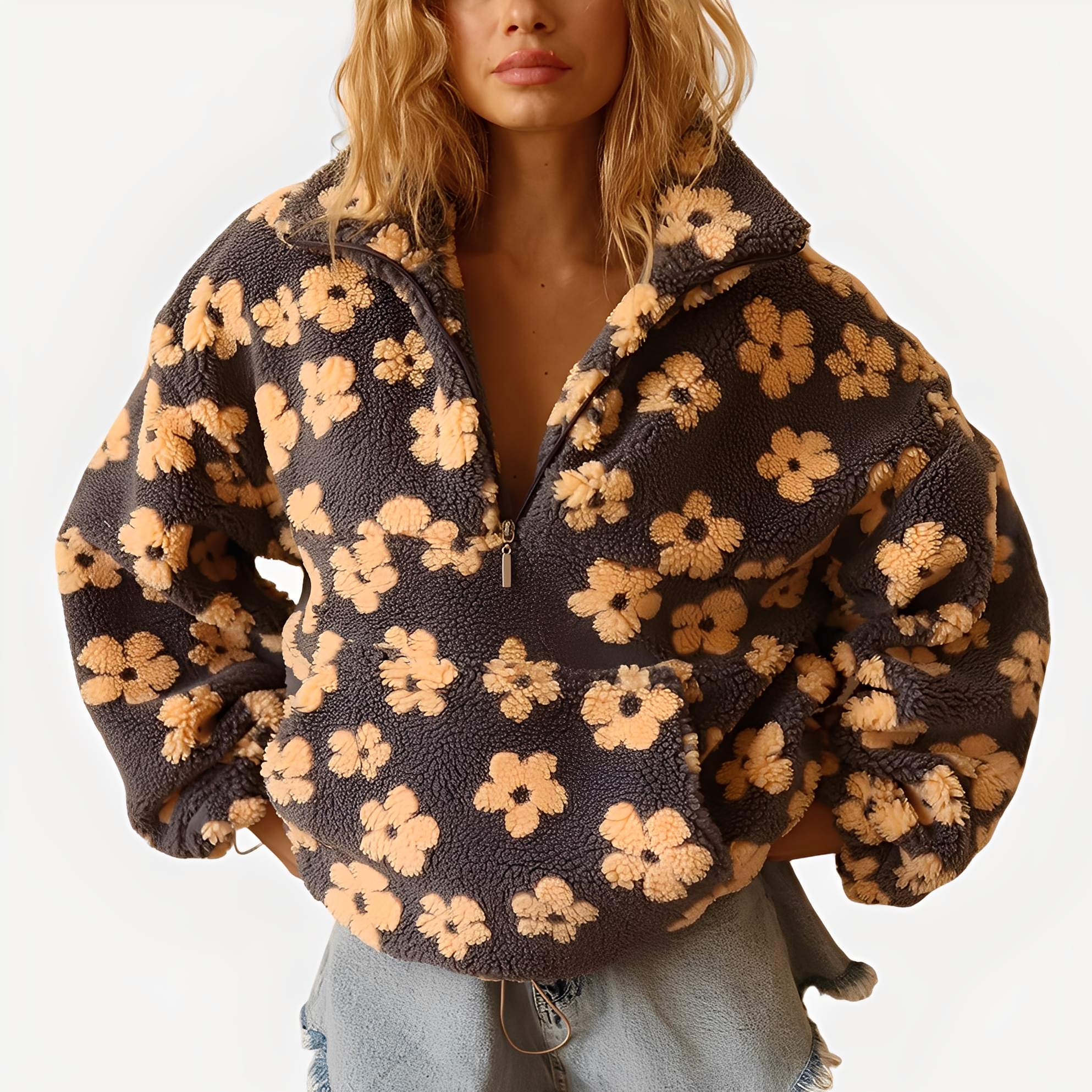 Elizabeth - Stilvoller Pullover mit Blumenmuster
