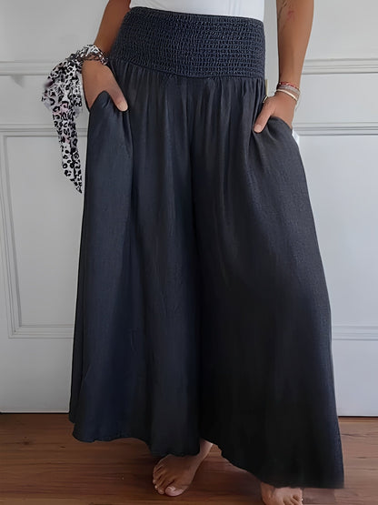 Halle - Lässige Hose mit weiten Beinen und Taschen für Frauen