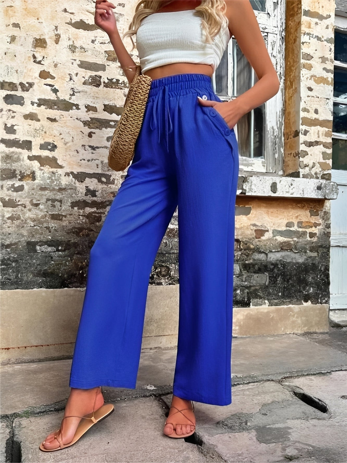 Allie - Weite, schicke Hose mit hoher Taille für Frauen