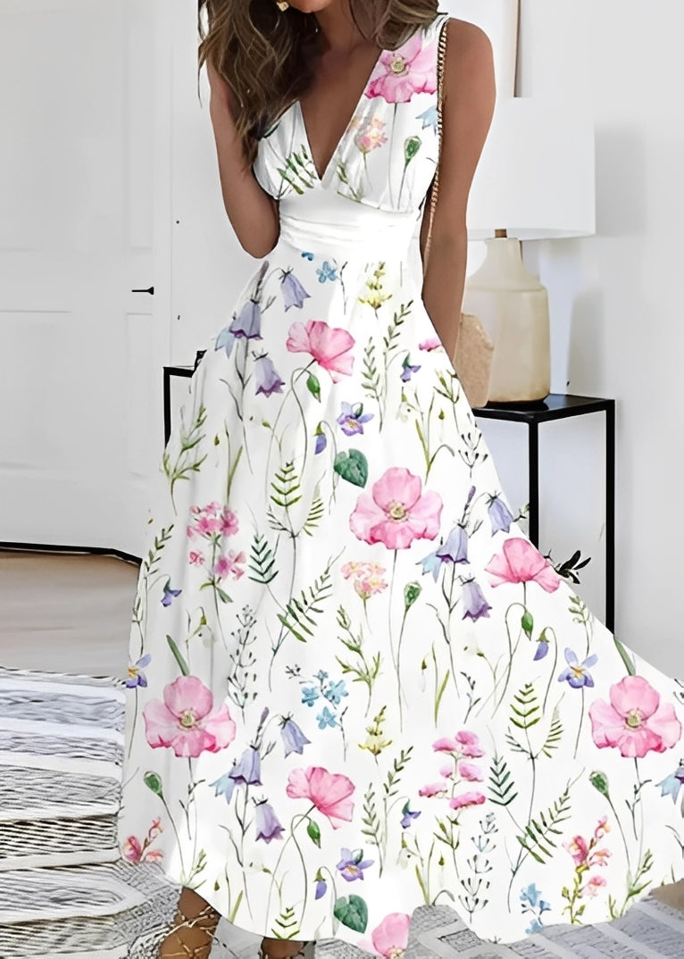 Kathryn - Elegantes Maxikleid mit Blumenmuster für Frauen