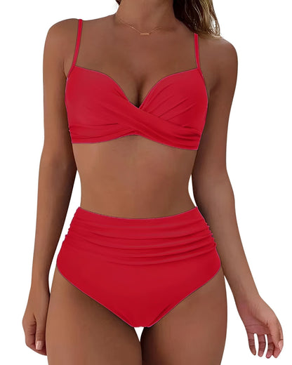 Jesse - Elegantes Bikini-Set mit hoher Taille für Frauen