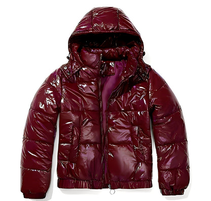 Yazmin - Elegante, glanzvolle Damenjacke mit Kapuze