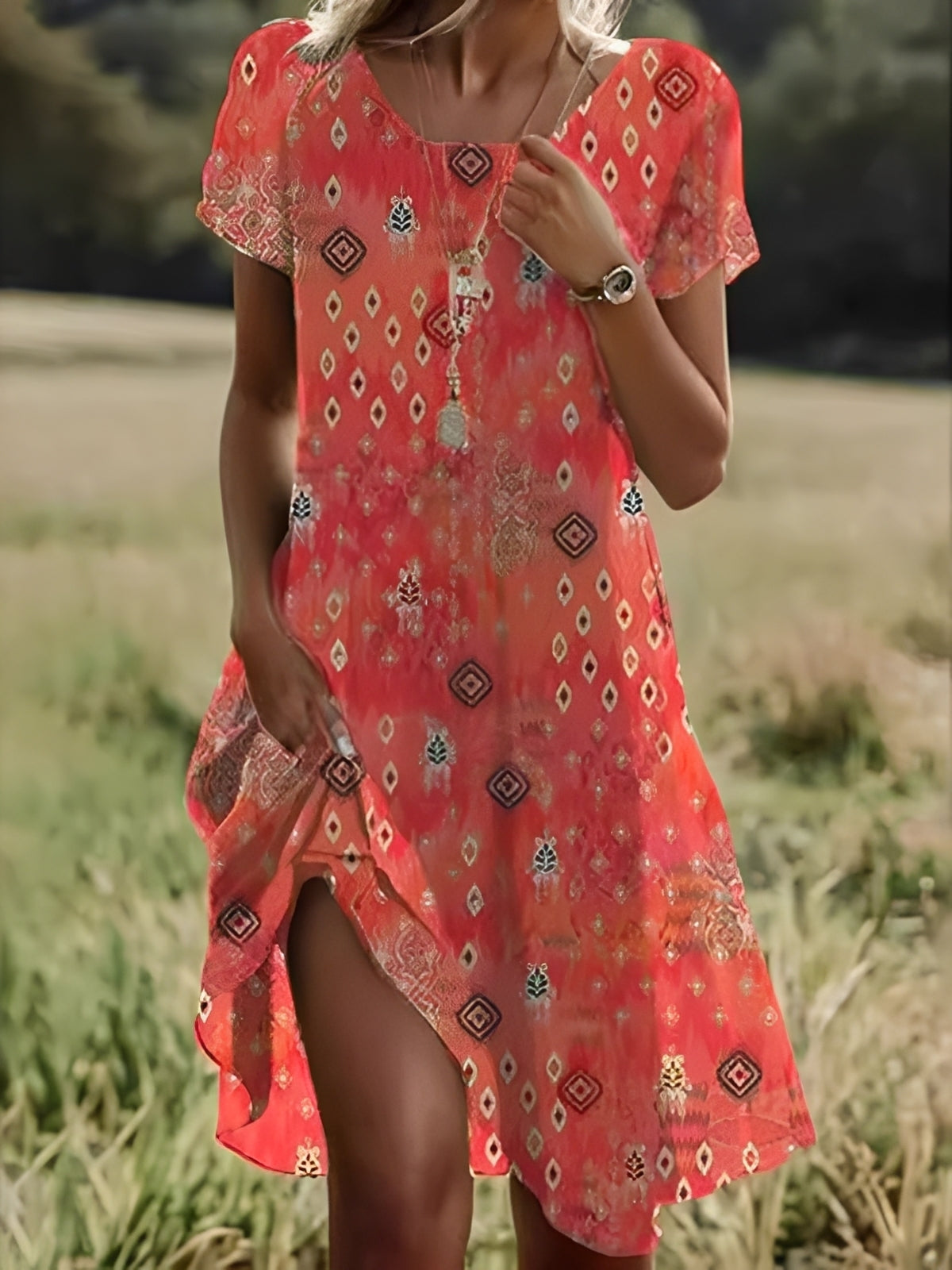 Gloria - Klassisches ethnisches Kleid für Frauen