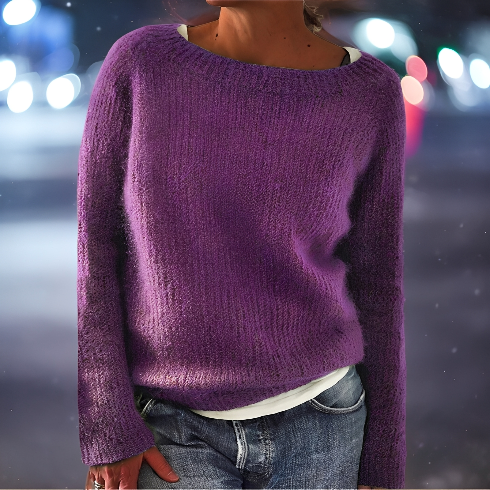Abeeha - Damenpullover mit bequemer Passform