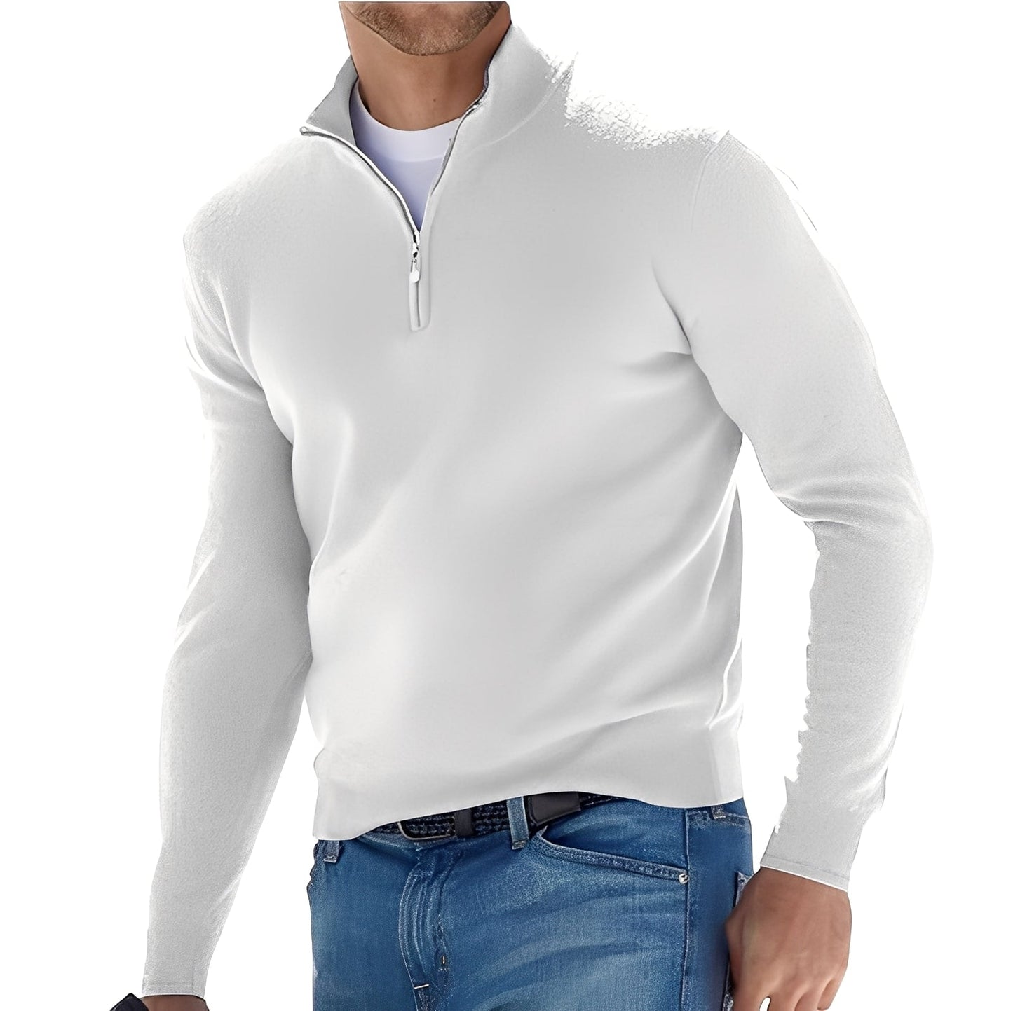 Ralph - Bequemer Herrenpullover mit Reißverschluss