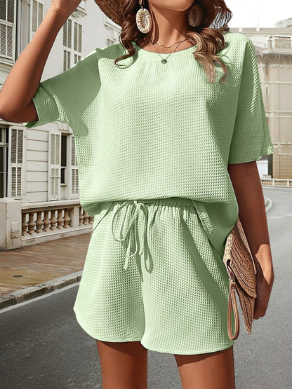 Evie - Entspanntes Damen-Set aus Waffelstoff