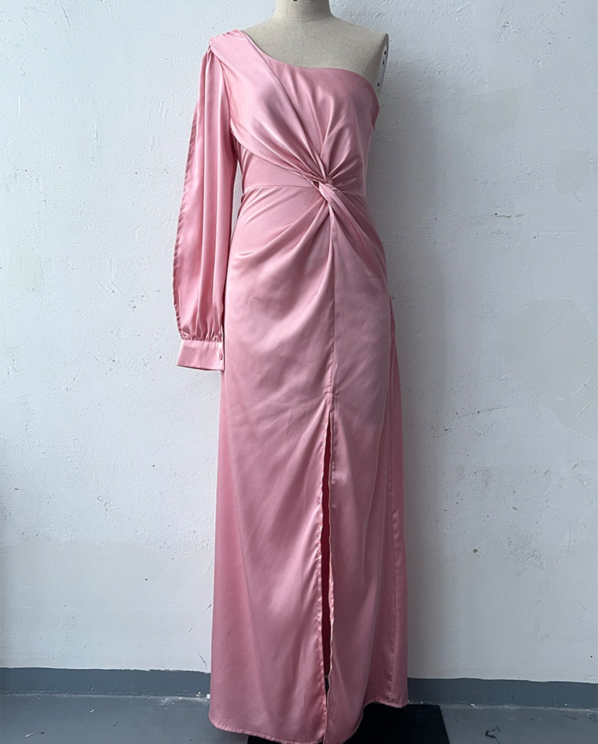 Helena - Elegantes Kleid mit einer Schulter und Schlitz für Frauen