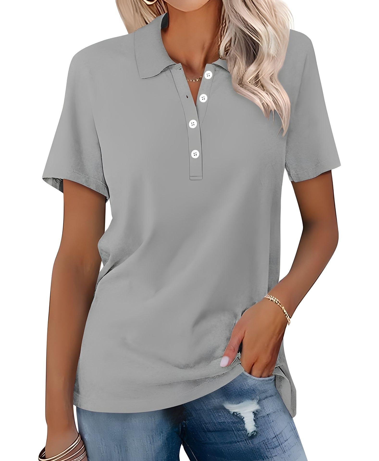 Amanda - Kurzarm-Polo lässig für Frauen