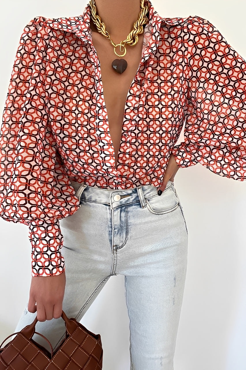 Carla - Schicke Bluse mit Ballonärmeln für Frauen