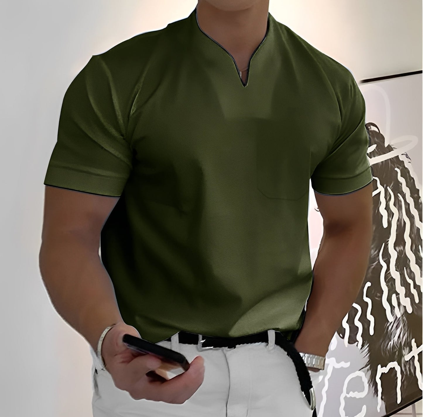 Joel - Lockeres Hemd mit Gummizug für Männer