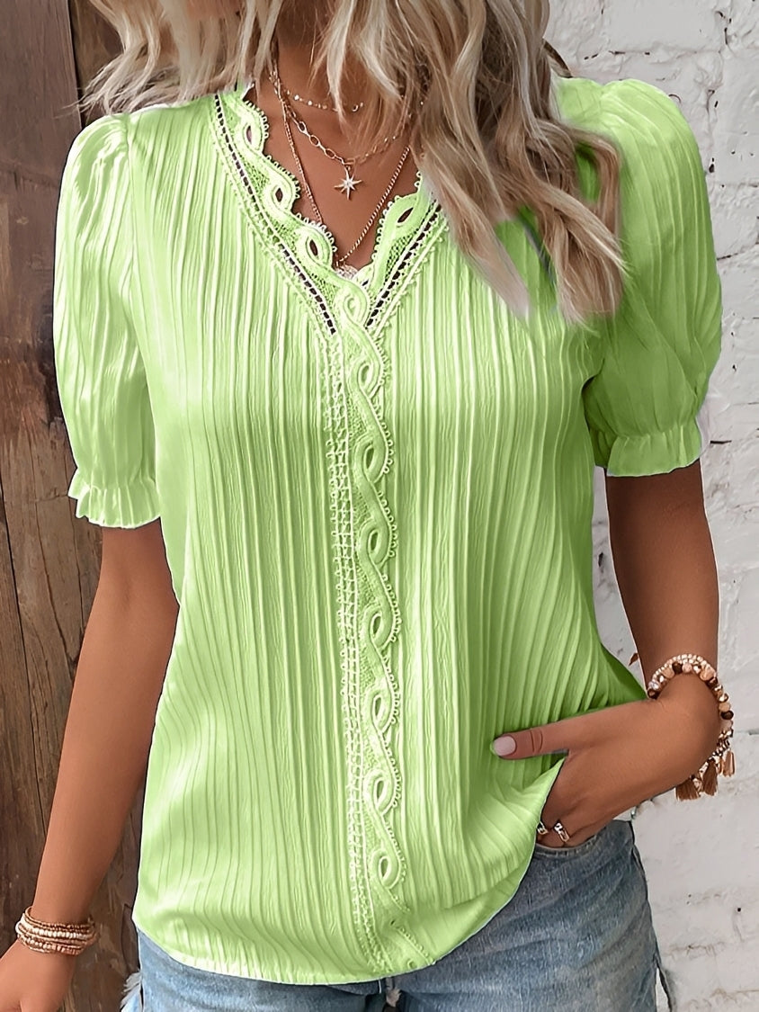 Kristina - Bluse elegant mit V-Ausschnitt für Frauen