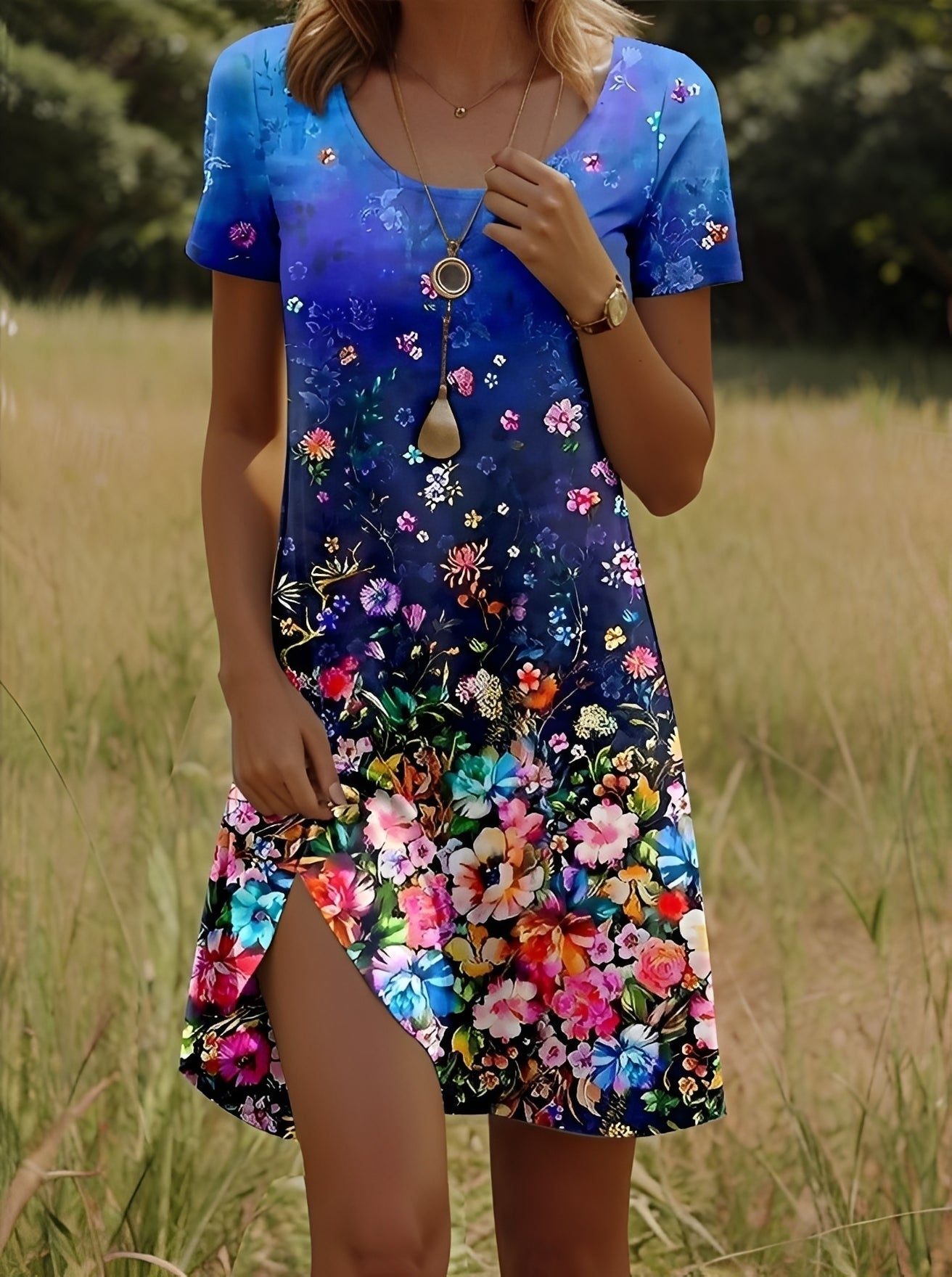 Lyssa - Elegantes bedrucktes Kleid für Frauen