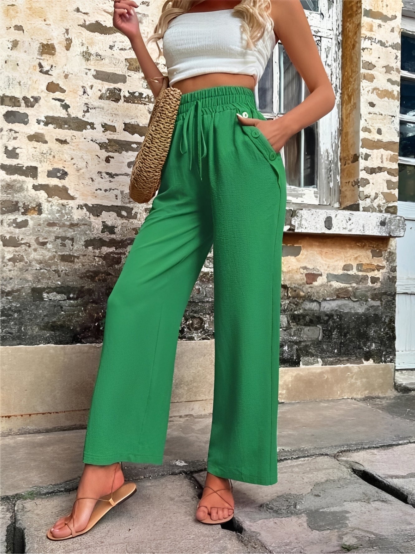 Allie - Weite, schicke Hose mit hoher Taille für Frauen