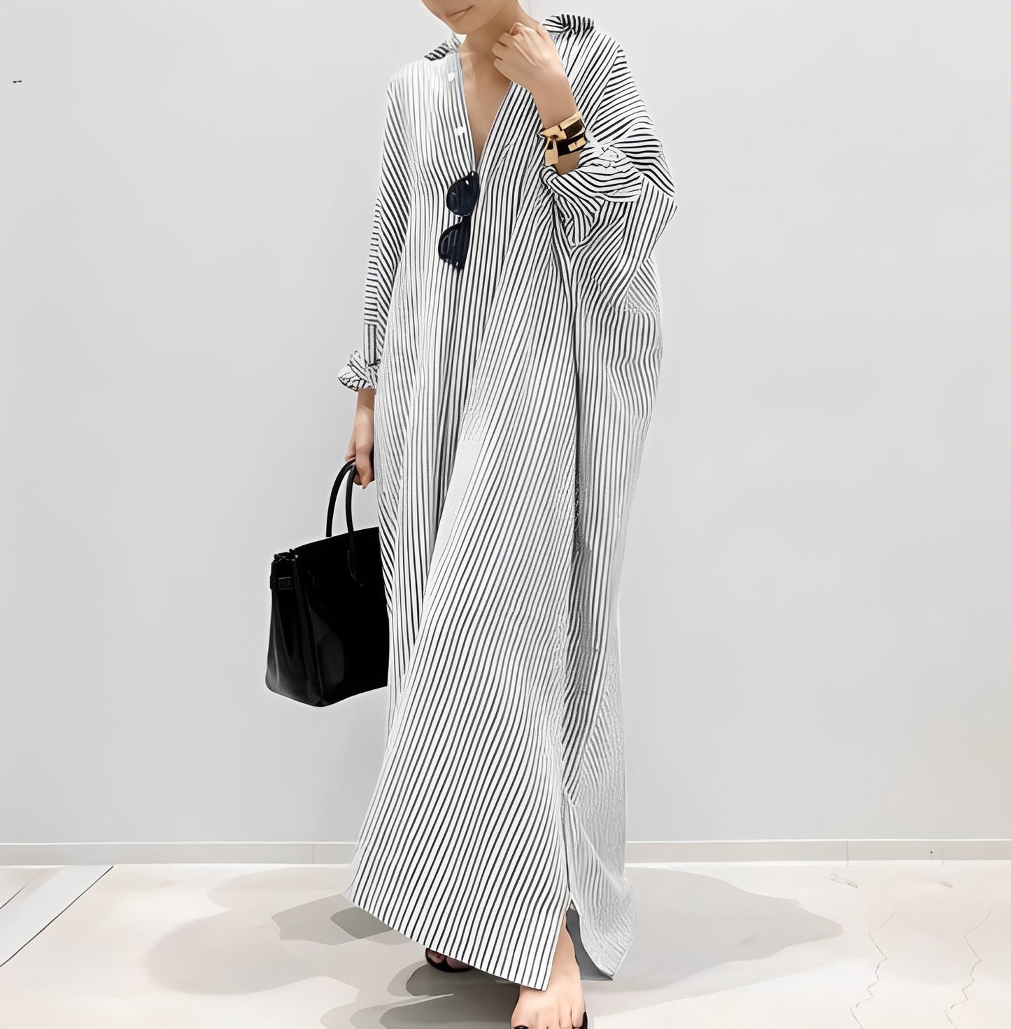 Jasmine - Elegantes Hemdkleid mit Streifen für Frauen