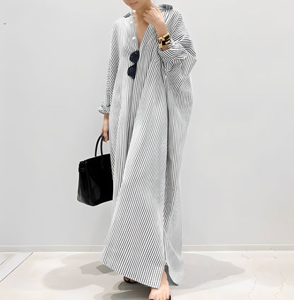 Jasmine - Elegantes Hemdkleid mit Streifen für Frauen
