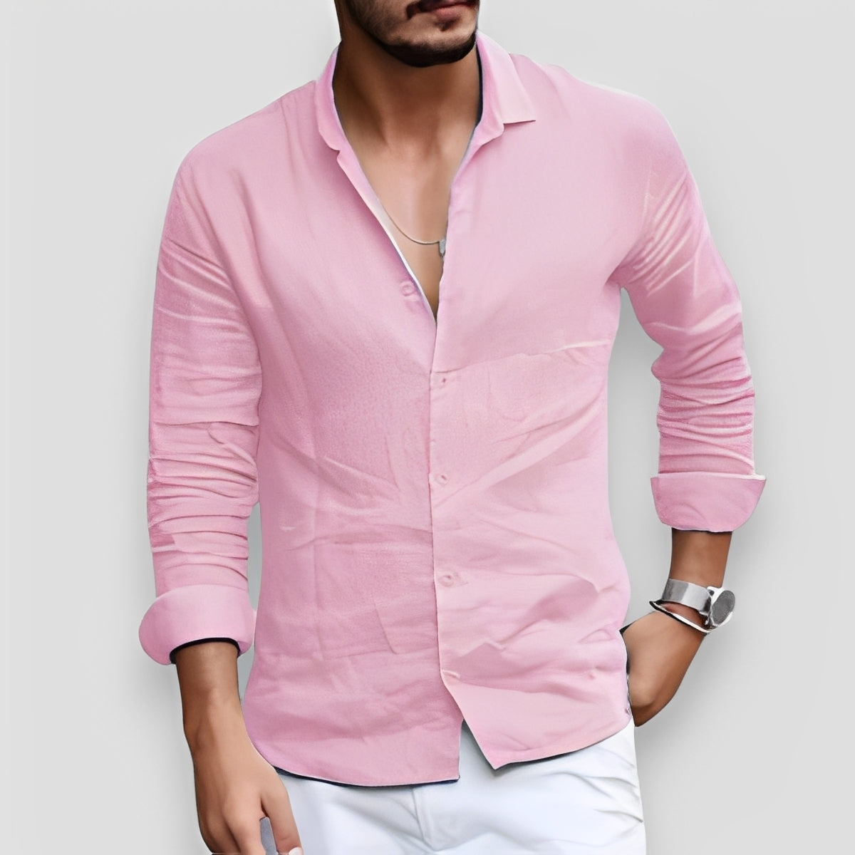 Félicien - Komfortables Langarm-Poloshirt