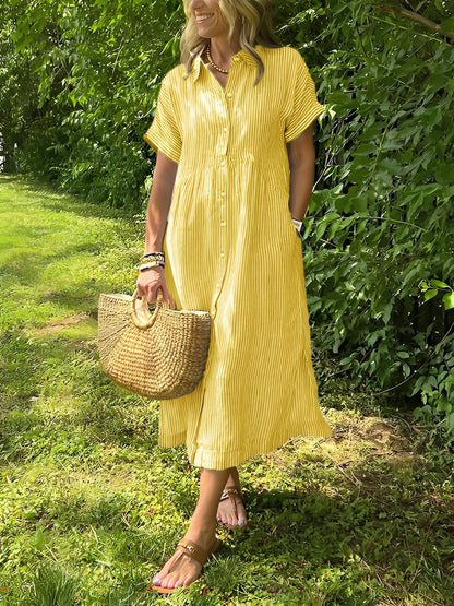 Alana - Gestreiftes, lässiges Hemdkleid für Damen