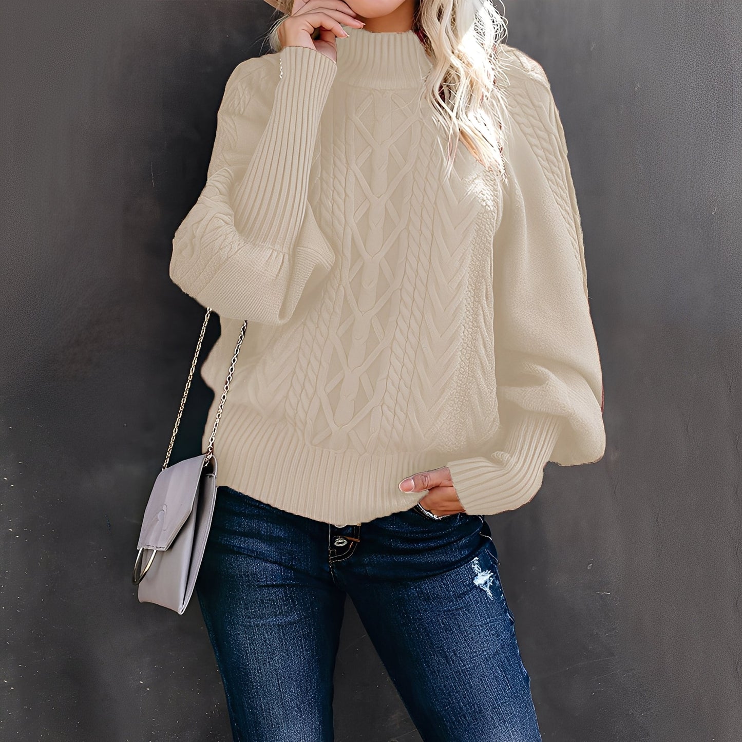 Jemima - Eleganter, lässiger Damen-Rollkragenpullover