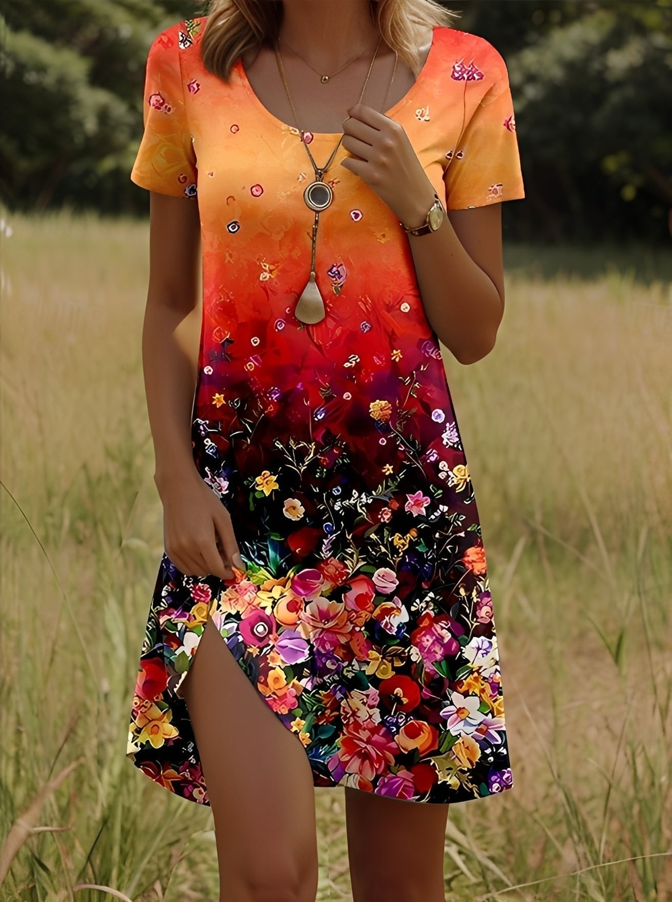 Lyssa - Elegantes bedrucktes Kleid für Frauen