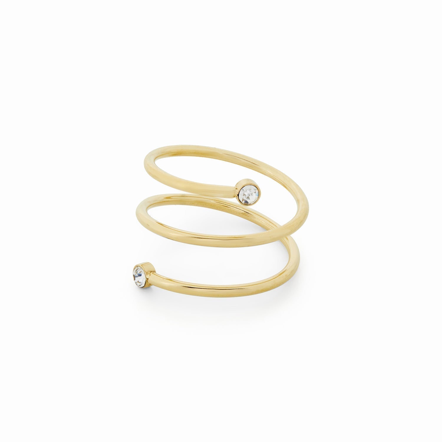 Riza – Spiralring mit Edelstein