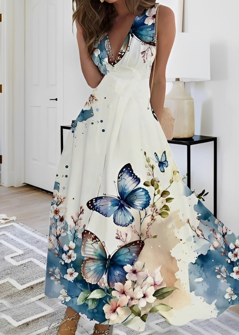 Kathryn - Elegantes Maxikleid mit Blumenmuster für Frauen