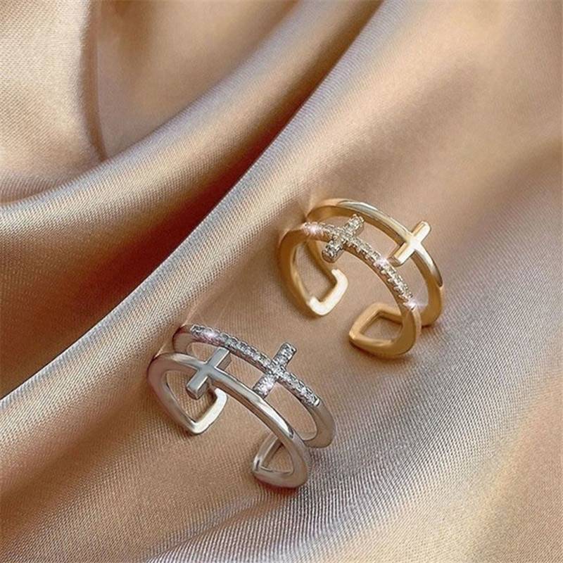 Doppelstange - Eleganter Kreuzring