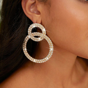 Strass-Hoops - Ohrringe mit Glitzerverzierung