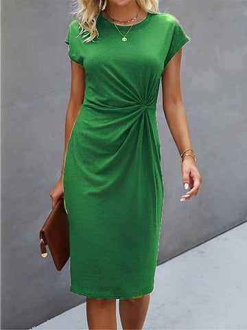 Alesha - Elegantes Midi-Kleid mit Knoten-Design für Frauen