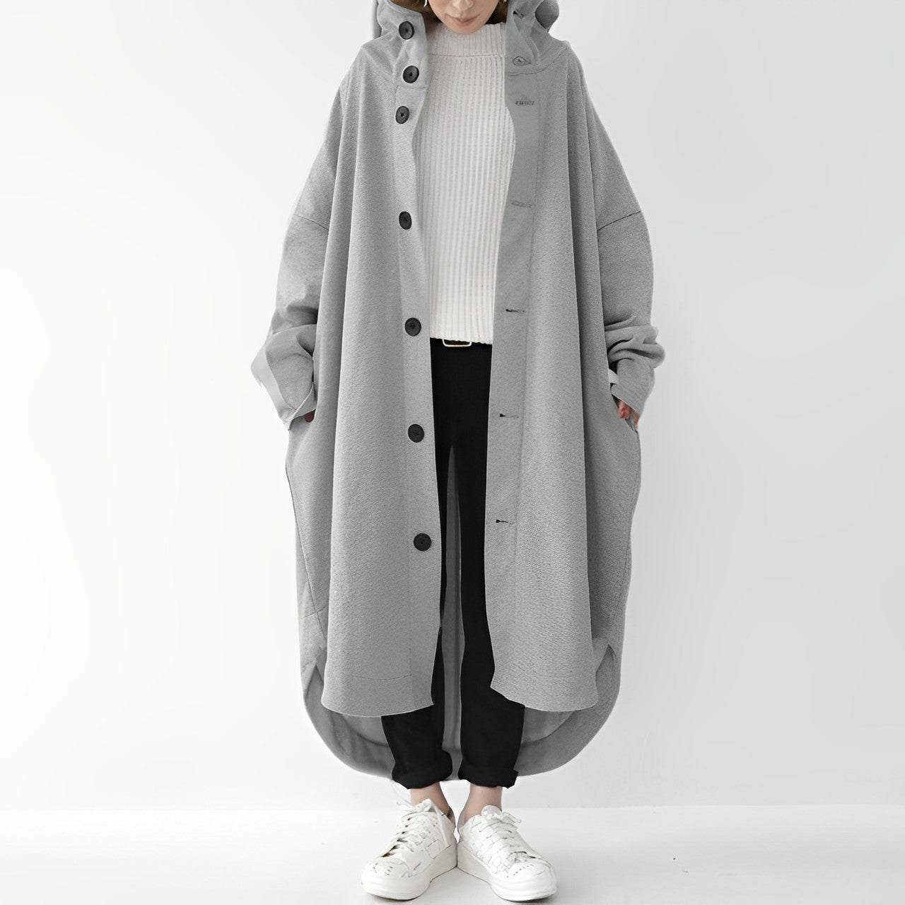 Cailyn - Kuscheliger langer Trenchcoat