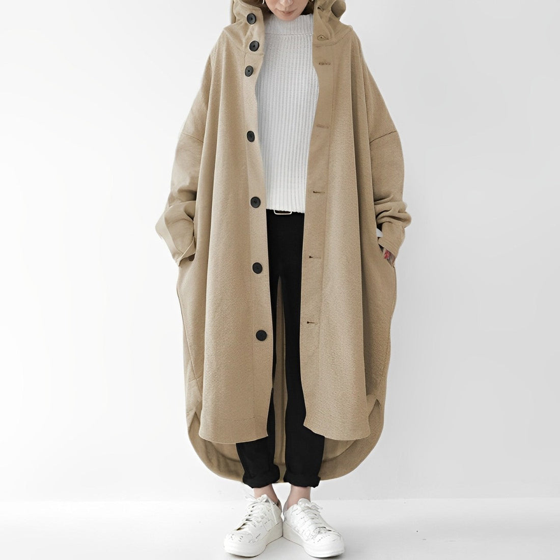 Cailyn - Kuscheliger langer Trenchcoat