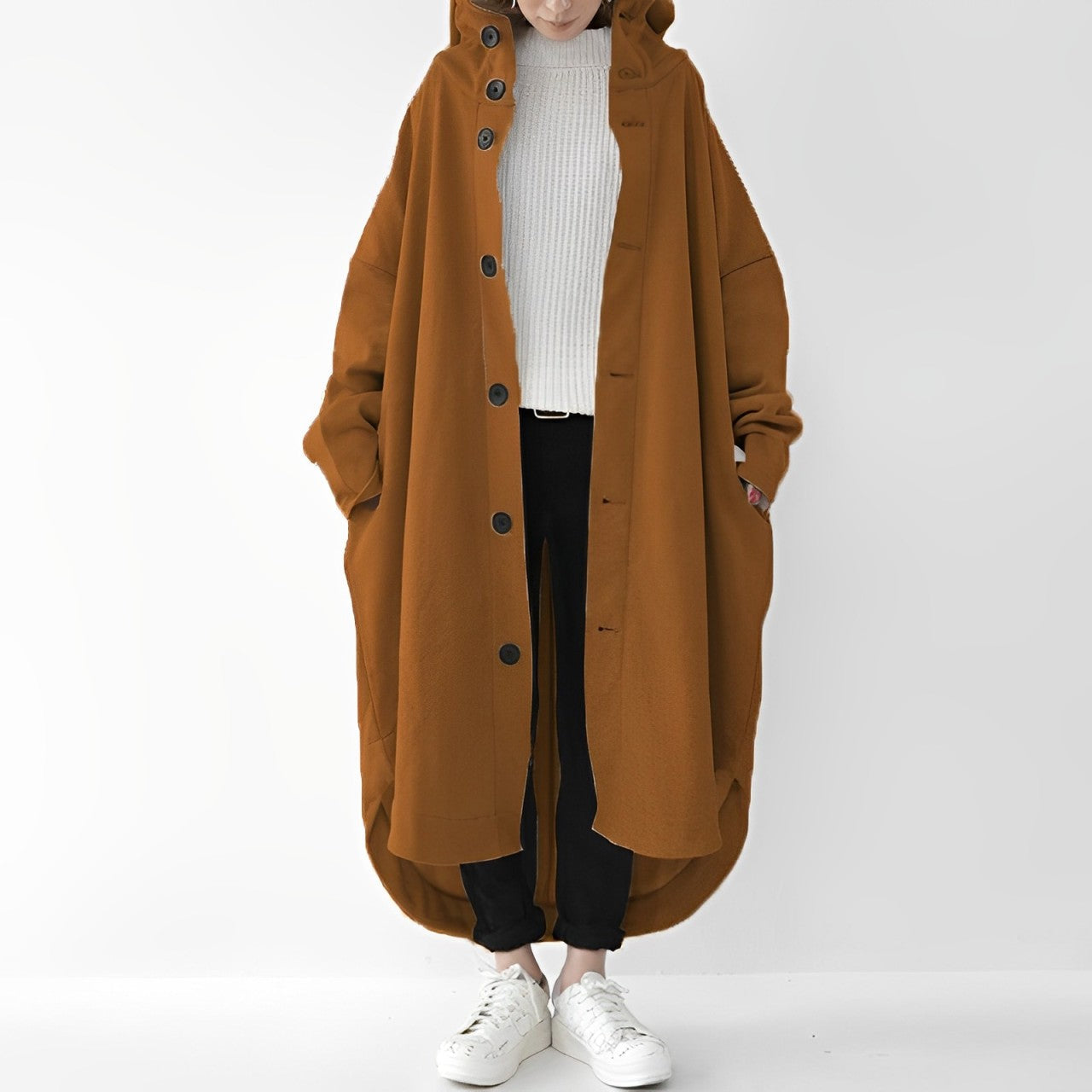 Cailyn - Kuscheliger langer Trenchcoat